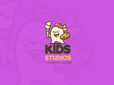 Kids Studio Logo Design children cool design drawing fun game kids logo play store studios