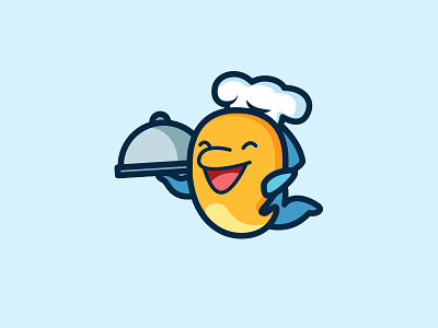 Fooday Logo Design chef children cook cooking cool design fish food illustration kids logo mascot