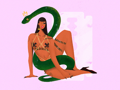 Urias 2d art brasil brazil brazilian character colour diaba fashion icon illustration pabllo vittar peligrosa queer singer snake trans urias