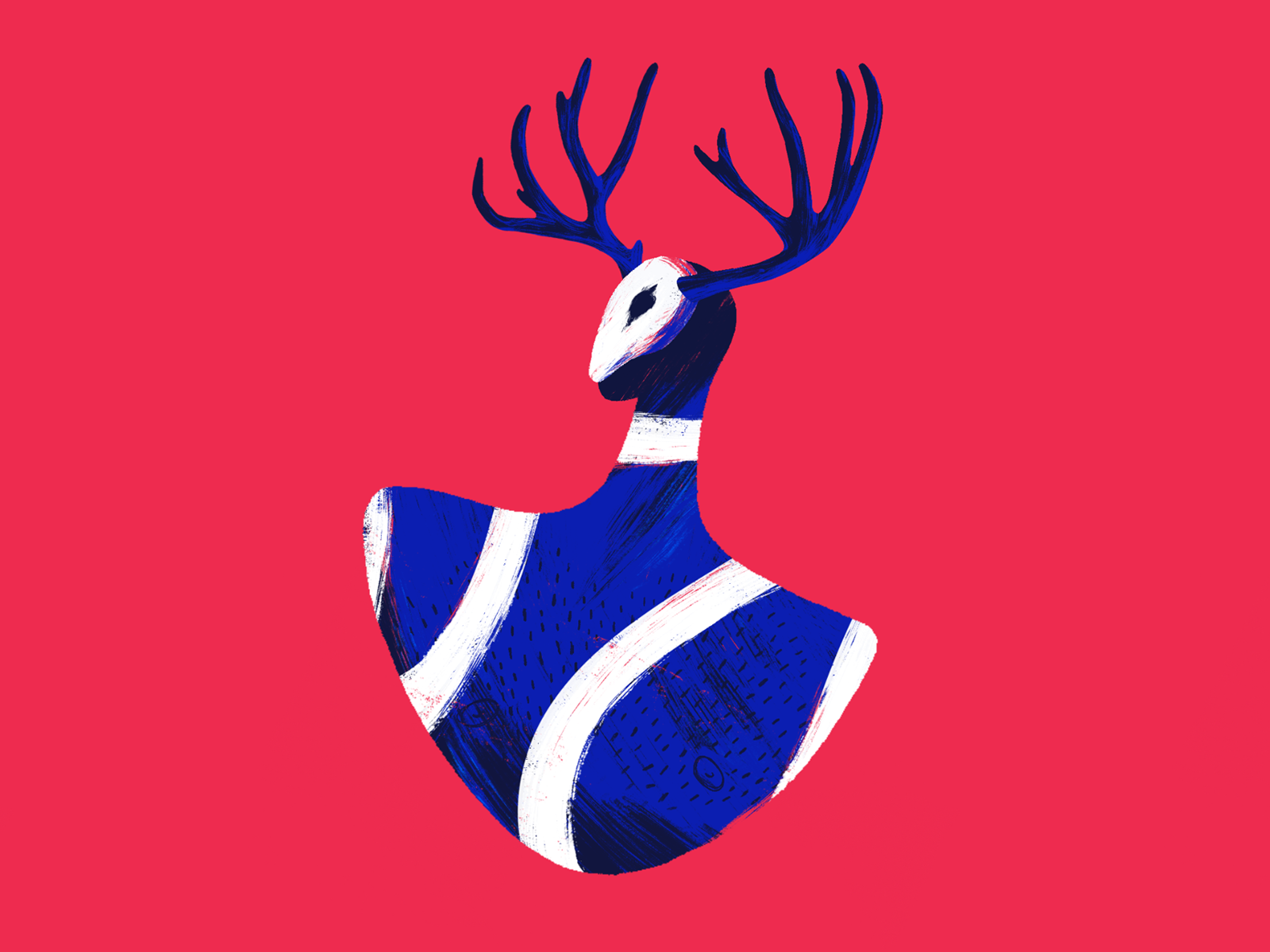 cara de bicho 2d art authorial character colour deer dream illustration mask queer series wip
