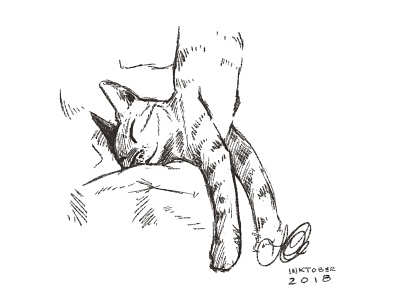 Inktober 2018 – Cat drawing