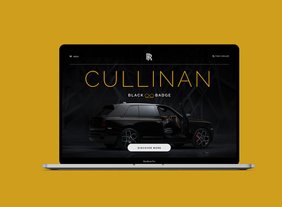 Roll Royce Cullinan Black Badge design minimal ui ux web webdesign