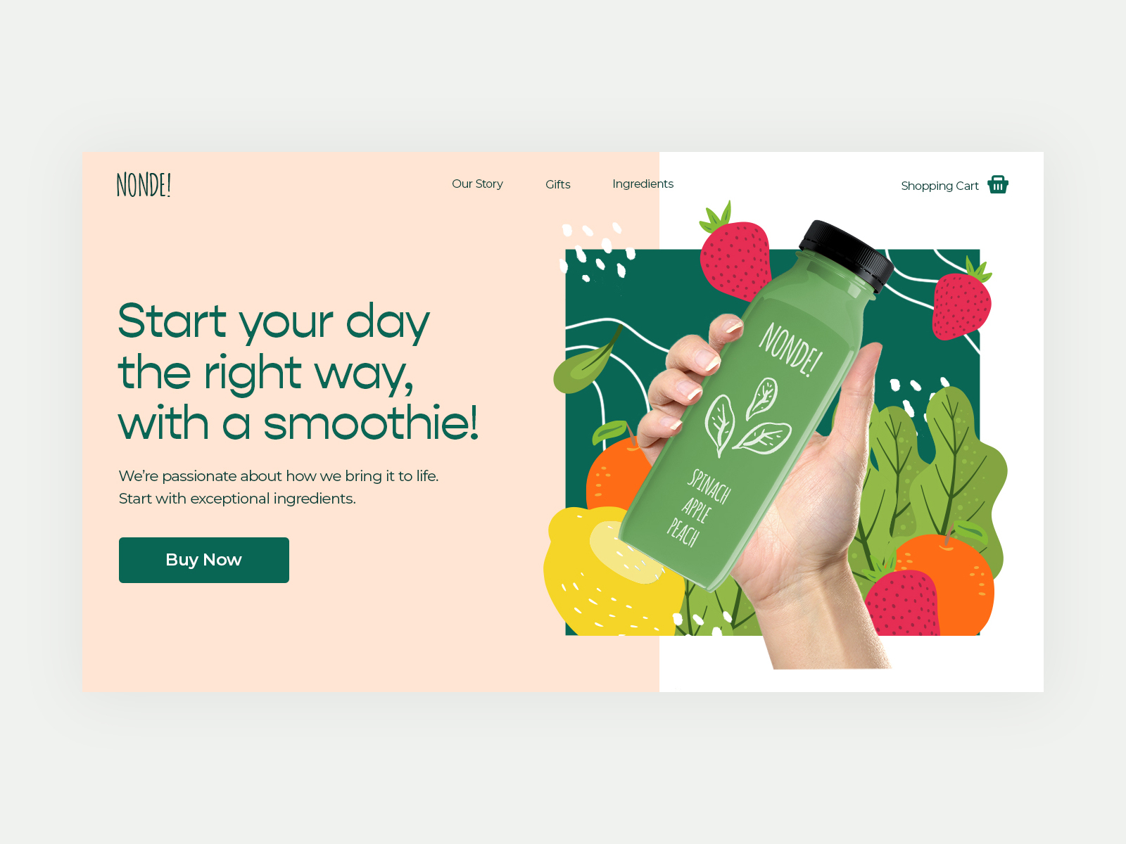 Smoothie Hero Image Concept by Kay on Dribbble