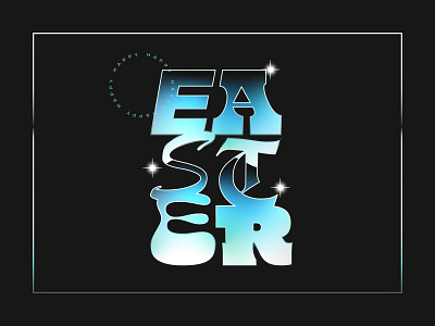 Happy Easter brand branding custom type design hand lettering illustration logo logo design type ui