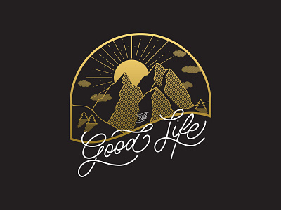 The Good Life brand branding brush calligraphy custom type hand drawn hand lettering handlettering handmade illustration letter lettering letters logo mark script symbol type typography vector