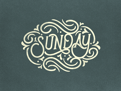 Sunday - Custom Lettering brand brand design brand identity branding custom type design graphic design hand drawn hand lettering handlettering lettering letters logo logo design logomark logotype mark type typography vector