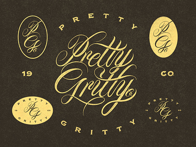 Pretty Gritty Co. - Responsive Branding brand brand design brand identity branding branding design custom type design graphic design idenity identity lettering logo logo design logodesign logomark logotype mark script type typography