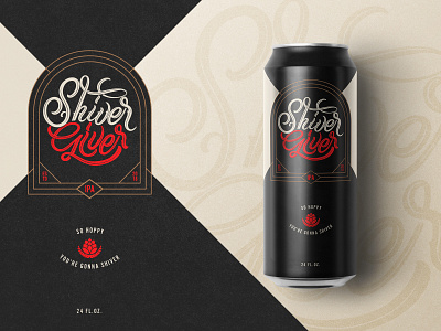 Shiver Giver - Beer Can beer beer can brand brand identity branding custom type design design hand lettering handlettering icon icon design illustraion illustration lettering logo logo design logodesign logomark mark type vector