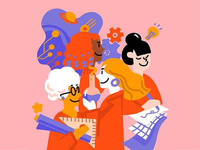 Society of Women Engineers illustration women in tech