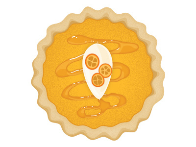 Buttermilk Pie bakery food illustration pie