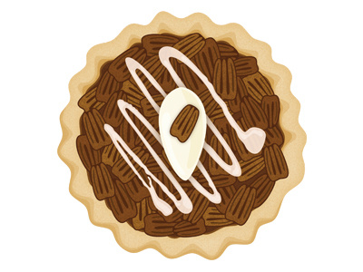 Pecan Pie bakery food illustration pie
