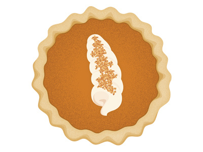 Pumpkin Pie bakery food illustration pie