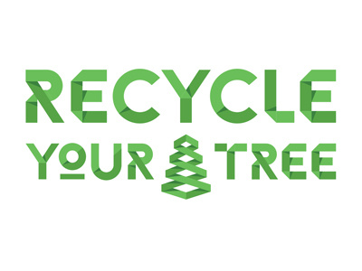 Recycle Your Tree environmental logo recycle sustainable tree typography