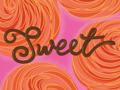 Sweet bakery pink sugar sweet typography valentine