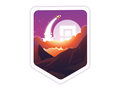 PlayGame Badge app illustration logo ui vector