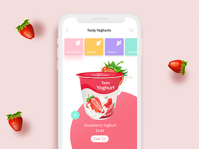 yogurt app ui