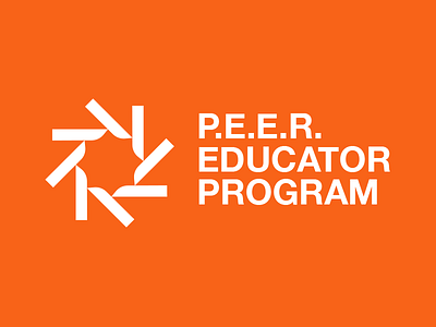P.E.E.R. Educator Program Logo branding design graphic icon identity logo vector