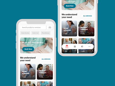 Home Health Care iOS mobile app branding design health home homepage design ios11 ui ui ux ux
