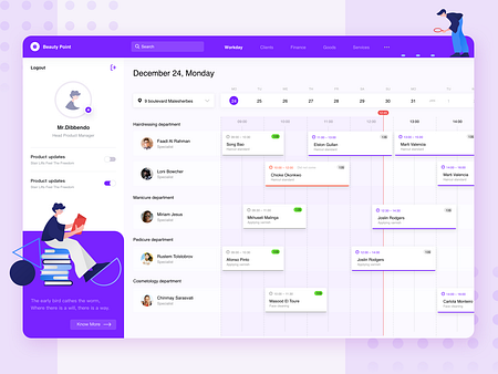 Schedule management background interface by Pyrrole on Dribbble