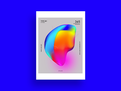 Futurism Poster-01 图案 排版 插图 海报 渐变 蓝色 设计