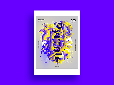 Futuristic Poster-02 poster purple yellow