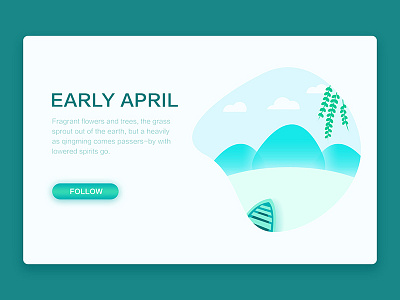 early April april colors early illustration illustrations poster vector