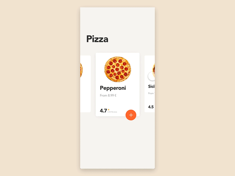 Pizza Order micro-interaction animation app cart micro interaction order shop shopping ui ux