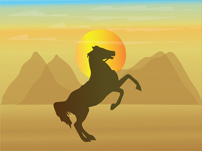 Majestic - silhouette animal horse illustration majestic nature power silhouette