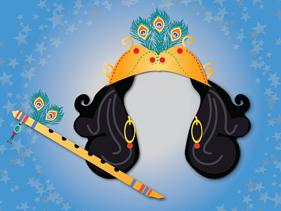 Lord Krishna beauty colours design devotion flute god illustration krishna lord love painting