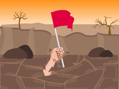 War for Water!!! colours design dry global illustration red rookie survival war water