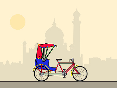 Cycle Rickshaw agra beauty city colours cycle design happiness illustration improvement india learning logo mode of transportation rickshaw rookie silhouette transportation travel vector wheels