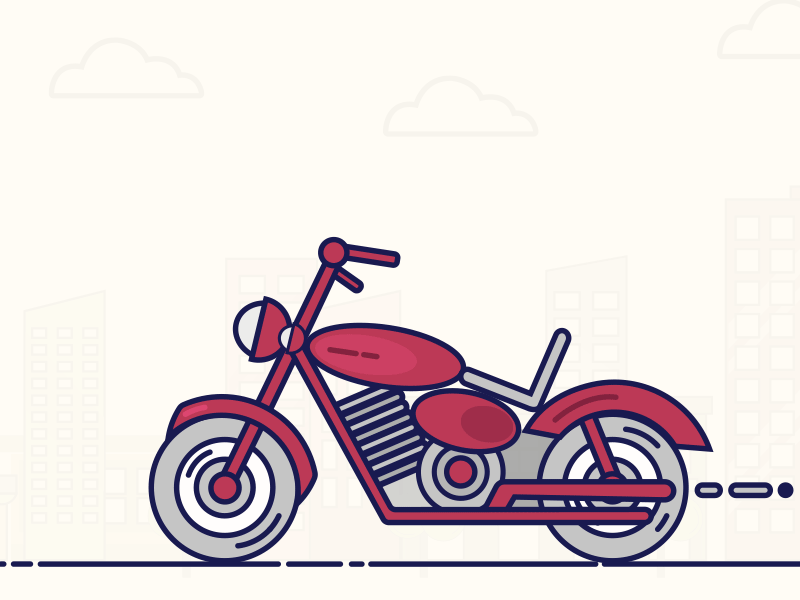 Bikey - Motorbike animation beauty branding city colors design dribbble fun graphic happiness illustration india learning logo love motorbike poster rookie strokes vector
