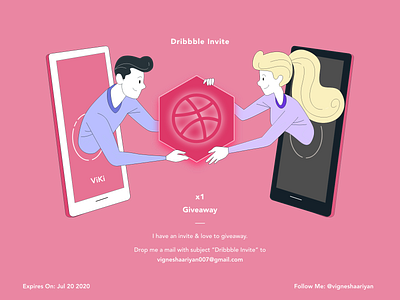 Dribbble Invite x1 | Giveaway abstract animation art blue branding character clean concept creative design dribbble flat graphic graphic design illustration minimal poster ui ux vector