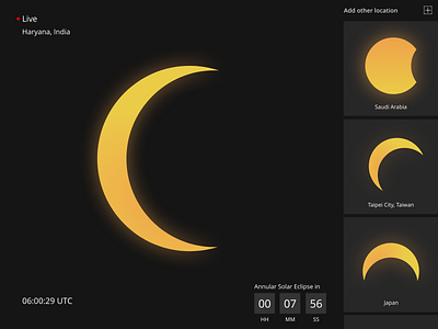 Dashboard | Solar Eclipse Live