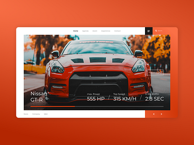 "Car/notes" design full page ui ux web