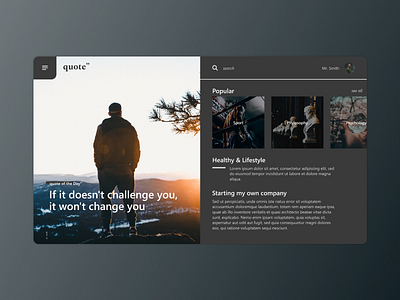 quote" design full page ui ux web