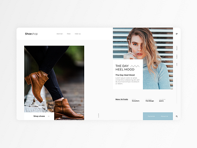 Internet market "ShoeShop" design full page ui ui ux web