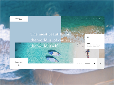 Beautiful World design full page ui ui ux web