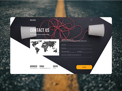 Form time design full page ui ux web