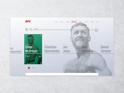 UFC design full page redesign ui ui ux web