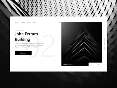 John Ferraro Building design full page ui ui ux web