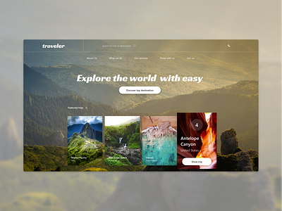 Travel Website design full page ui ui ux web