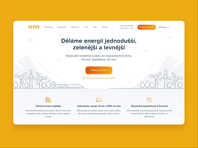 Alpiq Retail design energy illustration landing page retail ui ux