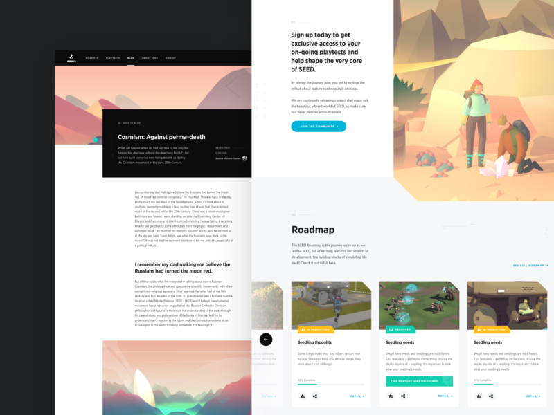 SEED mmo portal roadmap space ui ux videogame
