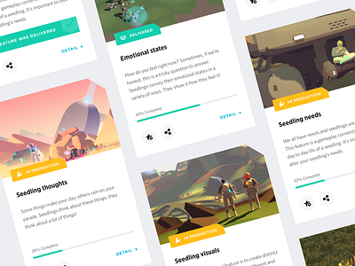 SEED Roadmap cards mmo space ui ux videogame web