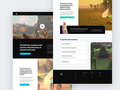 SEED - Landing Pages game landing page mmo space ui ux videogame web
