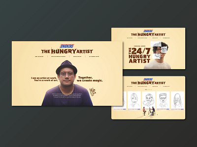 Snickers | The Hungry Artist design ui web