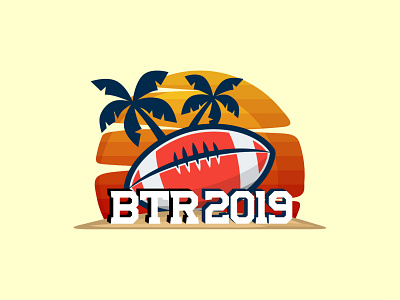 BTR 2019 - Beach Rugby Battle Official Logo adobeillustrator branding design graphic design logo logo design sports logo