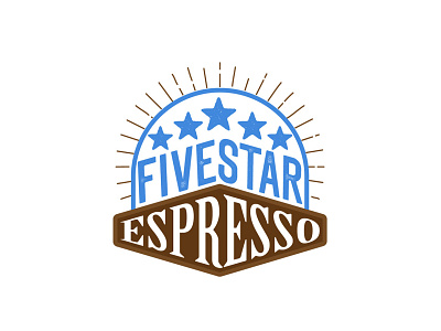 Five Star Espresso - Coffee Shop Logo adobeillustrator branding coffee logo coffee shop logo design emblem logo logo design logotype visual identity