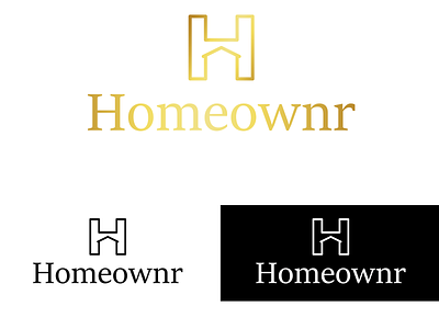 Homeownr Logo Design adobeillustrator branding design logo design minimal realestate logo